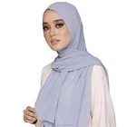 Shawl Premium Pure Heavy Chiffon Luxury Women Plain Shawl Hijab Scarf 2020 Muslim Chiffon Lot Motif Set