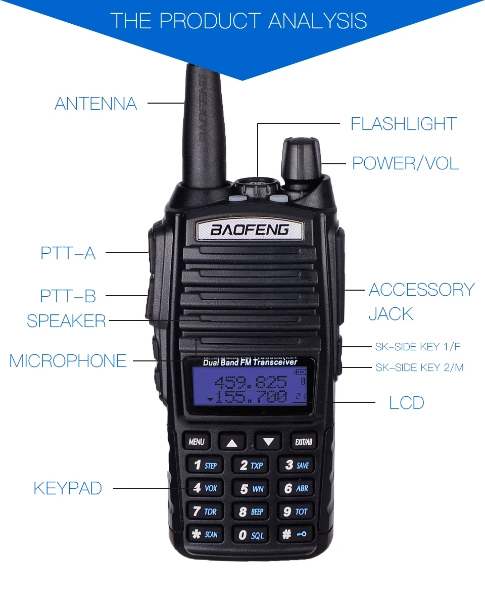 BF UV-82 pofung walkie talkie two way radio talkie walkie 8W  uv82 baofeng marine vhf handheld radio UHF