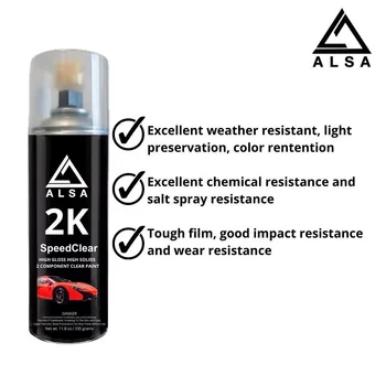 High gloss 2k can spray paint for car paint varnish aerosol coat clear