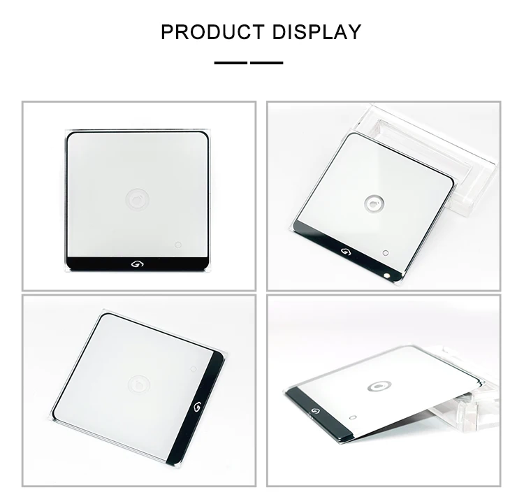Customized high-end hotel home smart touch switch panel, central ring hollow transparent design tempered glass panel