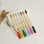 Bamboo Eco Friendly Custom Label Natural Recyclable Teeth Brush Plastic Free Bamboo Biodegradable Toothbrush Wholesale