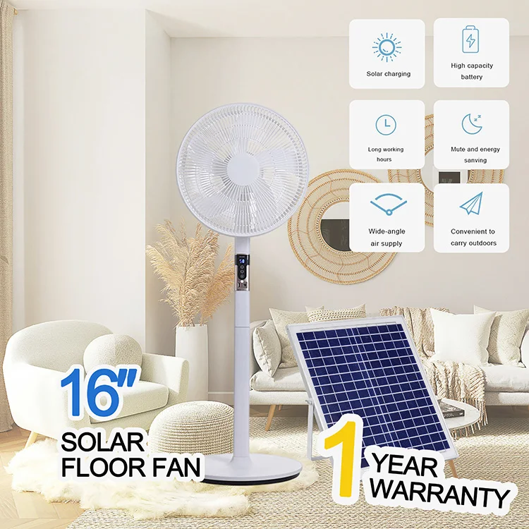 Pedestal Fan, Plastic, Solar - detail 4