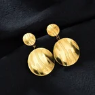 Earrings Gold Earrings Earrings Factory Simple Concave Round Design Earrings In 18K Stainless Steel Gold