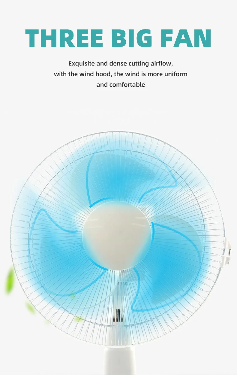 Table Fan, 12-Inch, Solar, 9V3W, USB - detail 6