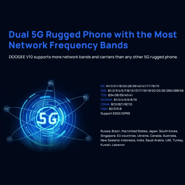 Hot Selling 5G Cell Phone Doogee V10 8GB 128GB IP68 Waterproof 8500mAh Fast and Wireless Charging Android 11 Mobile Phone 10 H8a1f6858d36348dfb1674af007fd7a25o