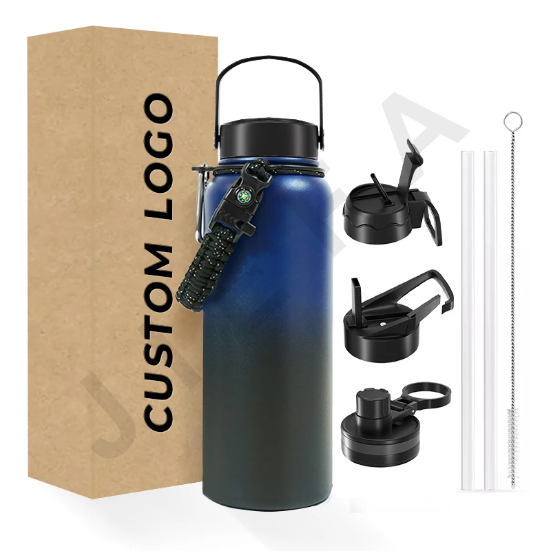Personalised 32 Oz Travel Kids Smart Insulated Sports Eco-Friendly Custom  Gym 1L Stainless Steel Water Bottle For College