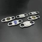 Personalized Luxury Custom Cigar Accessories Luxury Stainless Steel Diamond Navy Blue Cigar Cutter