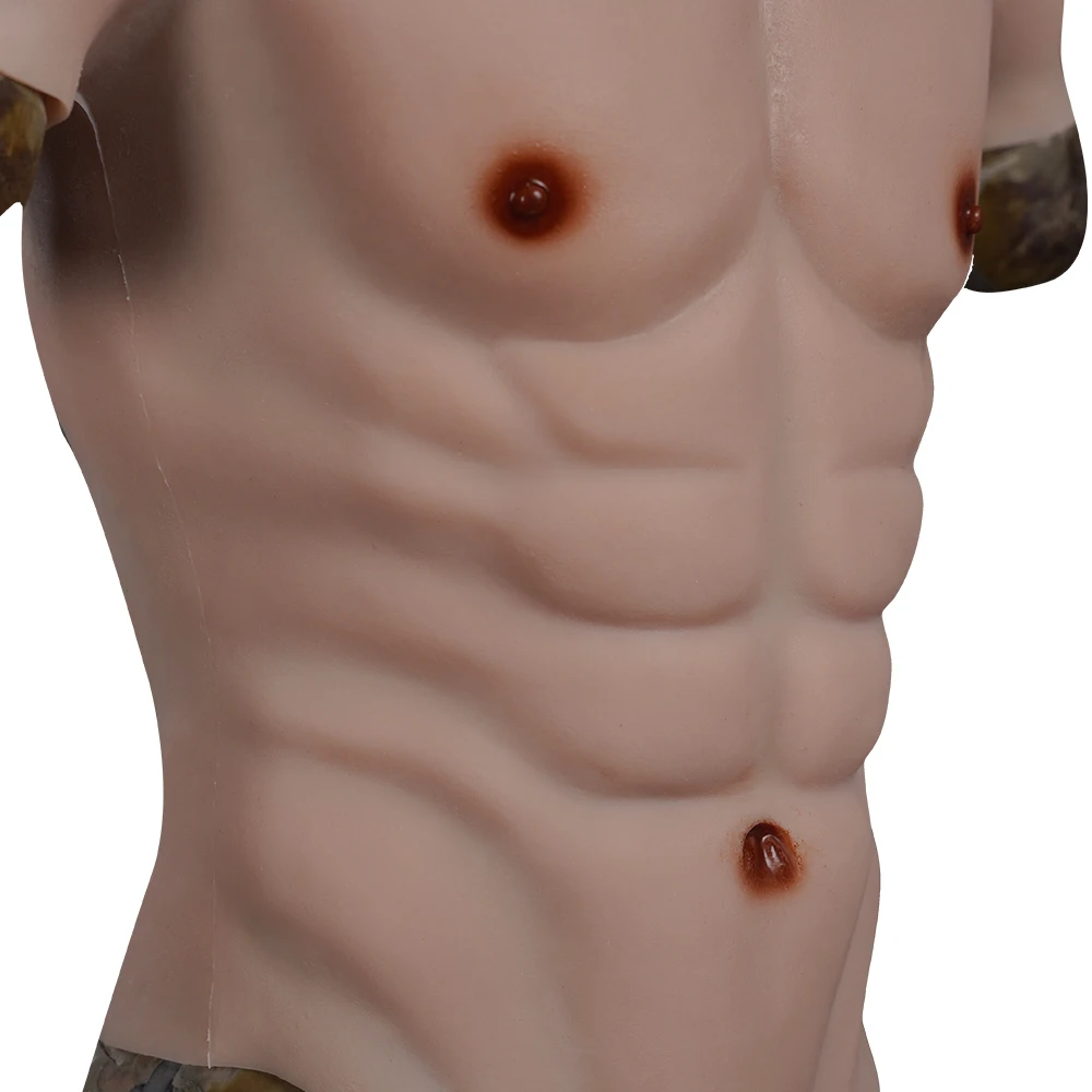 Cosplay Upgrade Fake Belly Muscle Suit Silicone Muscle Chest With Arms