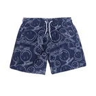 Smiley Face Graffiti Casual Shorts Print Loose And Ventilated Men's Summer Pants