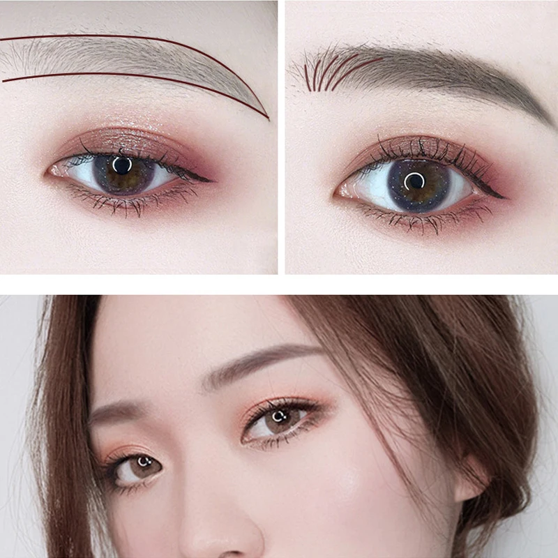 Super Thin Waterproof Brush Head Eyebrow Pencils New Arrival 1.5mm Double-head Six Colors 7 Working Days Lady's Eyebrow Makeup