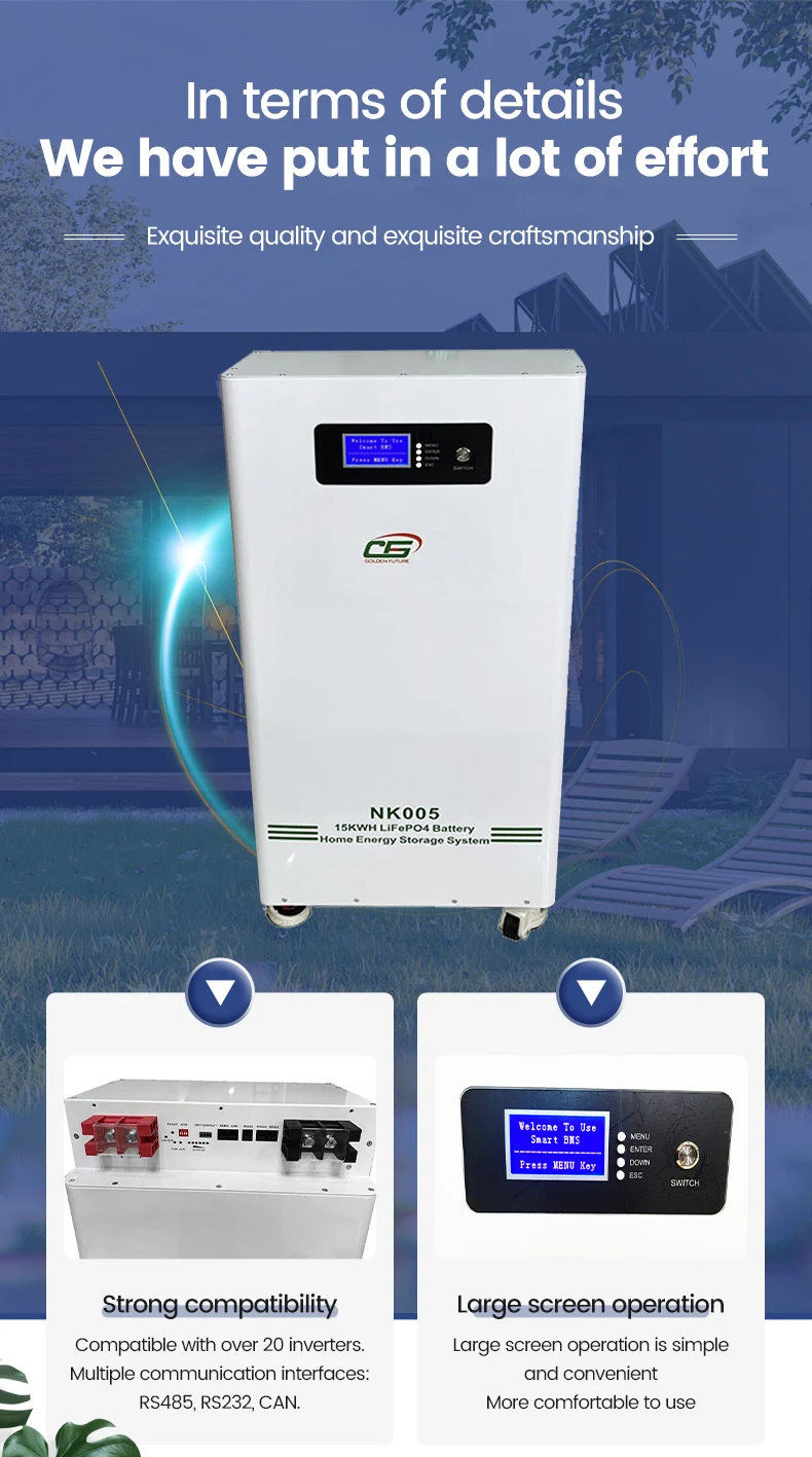 NK005 Thuisbatterij 48V 51.2V 15kWh 300Ah LiFePO4 Battery for Off Grid Solar Power Home Energy Storage System with BMS manufacture