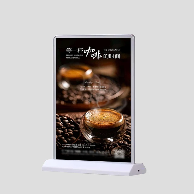 Acrylic Decca display card table table billboard double side card wine card custom menu price table T type