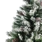 Custom Metal Frame Snowing Flocked Artificial Christmas Tree arbol luminosos de navidad plegable 2020