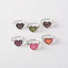 Ring New Creative 18K Gold Plated Heart Signet Ring Oil Dropping Double Heart Chunky Ring