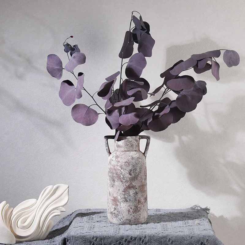 product best seller high end ceramic jar soft decoration living room retro ceramic jar vase for homestay flower arrangement625-8