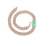 Bangle BAROLI Rose Gold Plated Bangle Multicolor Cubic Zirconia Tennis Bracelet