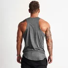 Singlet Mens Wholesale Custom Cotton Stringer Gym Vest Fitness Singlet Workout Muscle Bodybuilding Mens Tank Top
