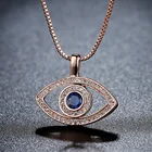 Rose Gold Trend 2021 Charm Pendant Rose Gold Personality Creative Blue Eye Zircon Women Necklace