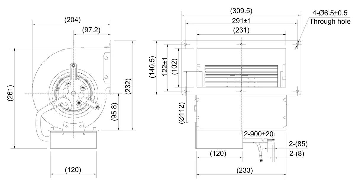 Centrifugal Blower, 146mm, 220v - detail 10