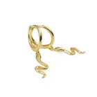 Earrings Earrings Drop Earrings Light Luxury Fashion Golden Snake-shape S925 Sterling Silver Earrings