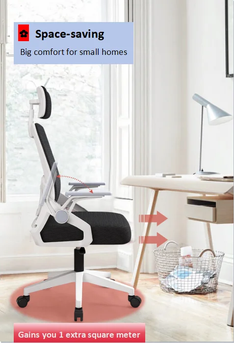 Commercial Grade Contemporary Ergonomic Office Chair-Heavy Duty Mesh Swivel Task Chair with Flip-up Armrests & Lumbar Support supplier