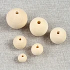 Beads Customize DIY Accessories 6-40MM Log Color Lotus Beads Hemu Beads Wooden Round Beads Manufacturers
