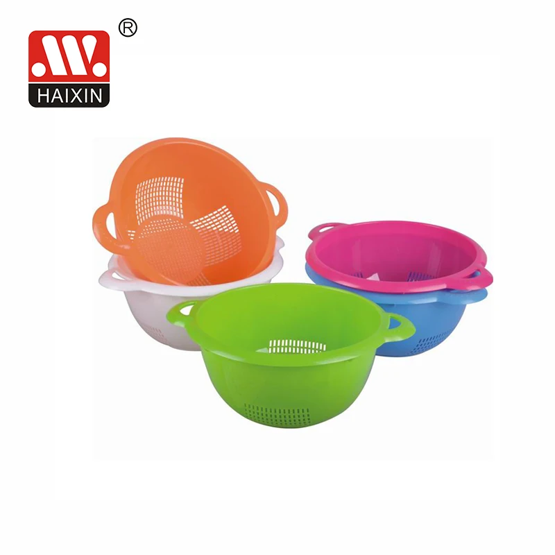 kitchen basket vegetables drainer sink colander dish drying rack plastic colander with handle