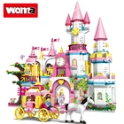 Castle Building Block For Girl WOMA TOYS Girls Princess Castle House Building Blocks For Kids Assembly Toy Christmas Birthday Gift