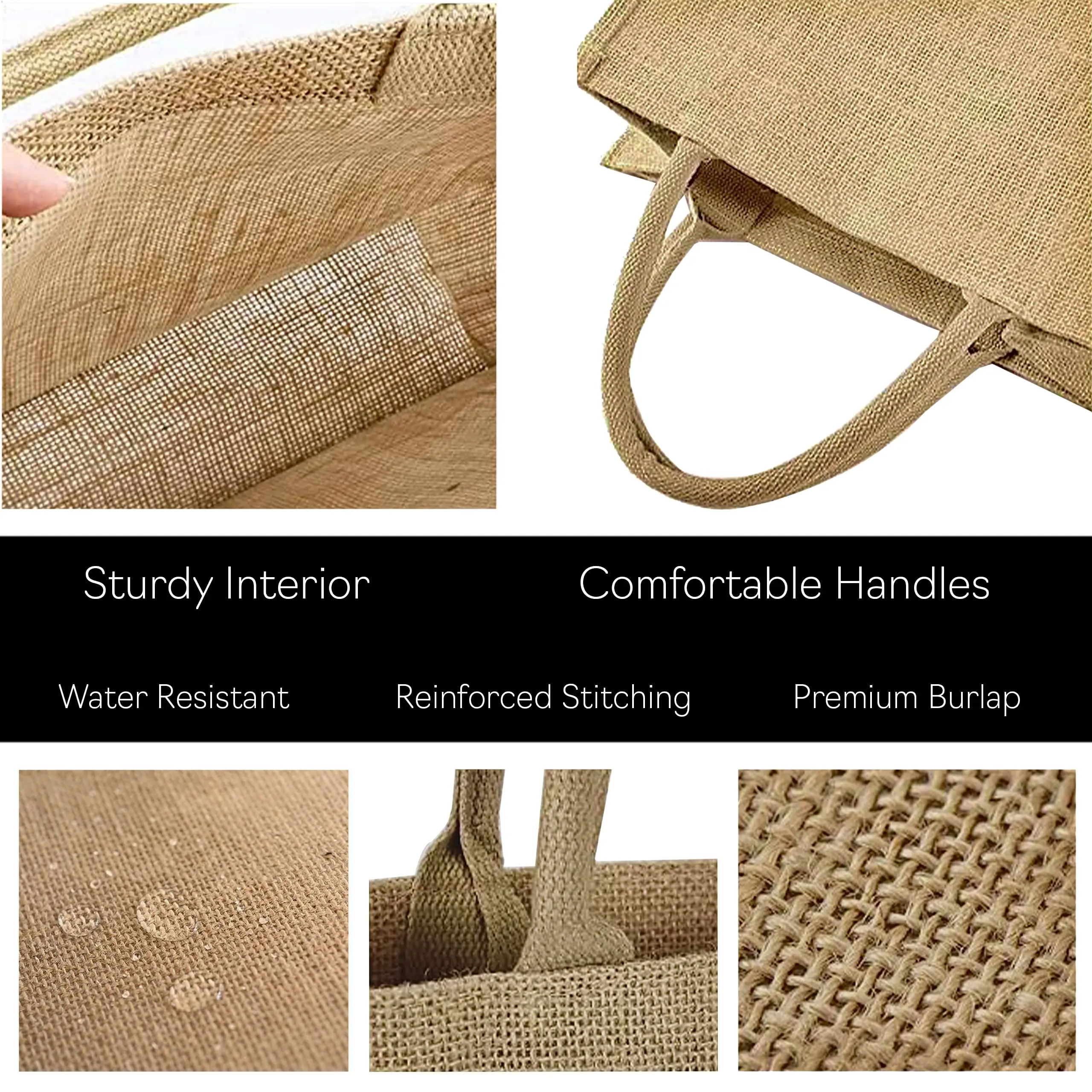 Natural Pe Coating Lamination Burlap Custom Logo Color Eco Friendly