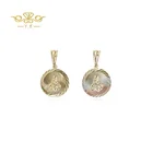 Charm Plated Personalized Charm Catholic Virgin Mary Religious Necklace Pendant Gold Platinum 18k