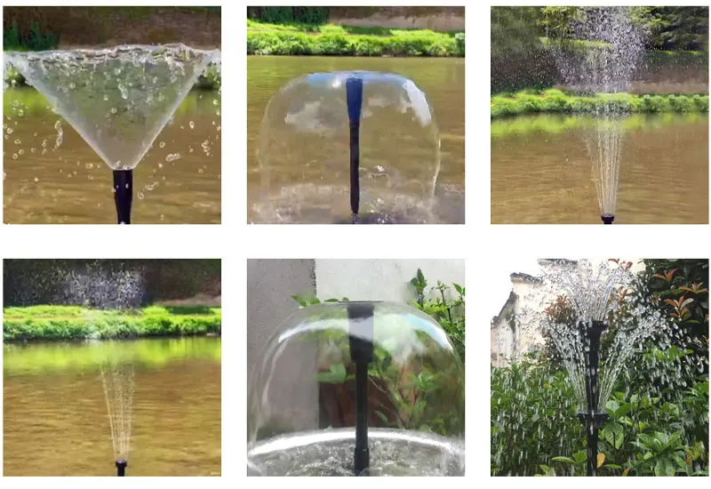 Direct Stainless Steel Adjustable Mushroom Flower Fountain Nozzle New Design for Stone Garden Products manufacture