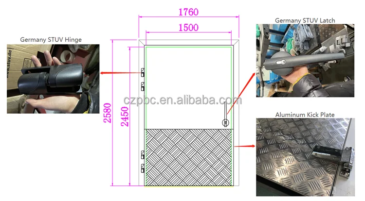 Cold Room Storage, Aluminium, pu, 100MM - detail 24