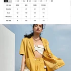 Ladies Shirt Women's Clothing Ladies Yellow Blouses Tops Single Button Pocket Shirt Blouse For Women
