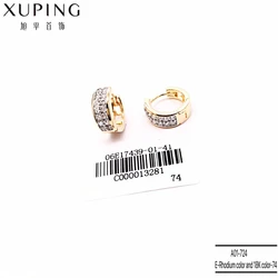 A01 Xuping fashion new arrival copper alloy gold plated wholesale jewelry hoop earrings for women
