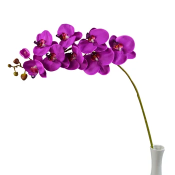 Wholesale  9 Heads Large Artificial Phalaenopsis Butterfly Orchid Real Touch Orchids Decorative Flower