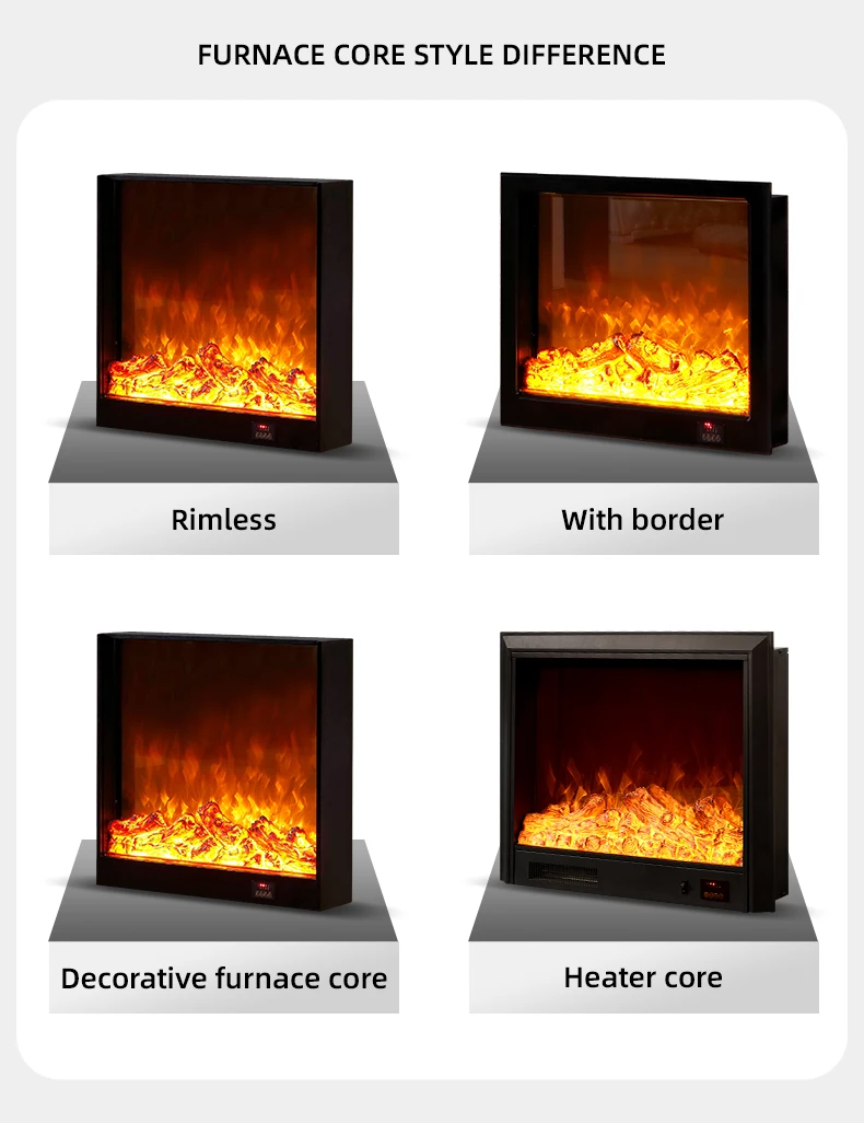 Wall Electric Insert Fireplace, 110-240V, 20W - detail 6