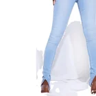 Skinny Jeans Skinny Jeans Hot Selling Bleach Wash High Waist Split Hem Women Skinny Jeans Stretchy Denim Pant