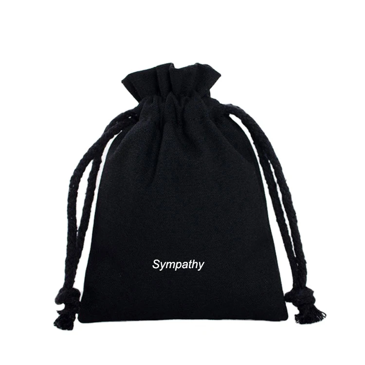 Custom promotional mini small drawstring bags printed cotton draw string bags for shoes