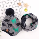 Winter Dinosaur Warm Kids Scarf Unisex 100% Acrylic Neck Warmer Boys Girls Knitted Children Round Scarf