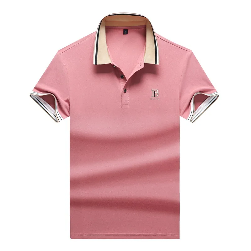 Design Your Own Shirt Silk Screen Printing Pink Cotton T-Shirt M-4Xl Knit Polo Shirt
