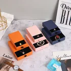 Gift Small Custom Logo Paper Gift Jewelry Packaging Box Cardboard Small Drawer Jewellery Box Jewelry Box With Pouch