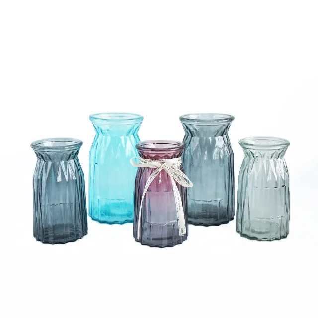 large colored glass vases