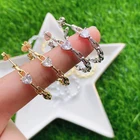 Silver Earring Best Sale 18k Gold And 925 Silver C Shape For Women Earring 2021 Cute Heart Crystal Earring