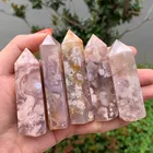 Natural Stone Naturalnatural Wholesale Natural Quartz Flower Agate Stone Points Crystal Tower