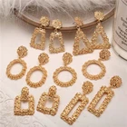 Hanging Gold Earrings Earrings Fashion Jewelry Geometric Statement Hanging 18k Gold Plated Earrings