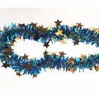 Low Price PET Mixed Color Christmas Tinsel Decoration Garland Fireproof Decoration Garland