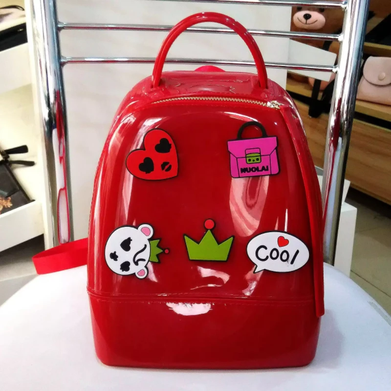 3D Cartoon Pre School Backpack Kids Waterproof PVC Jelly Softback Children Portable Lunch Bag