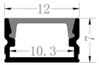 OEM ODM U V Shape LED Extrusion Channel Milky White Cover Lens Frosted Diffuser Housing For Led Strip