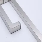 Bathroom 25*25 Square Tube Right Angle G-shaped Stainless Steel Glass Door Handle
