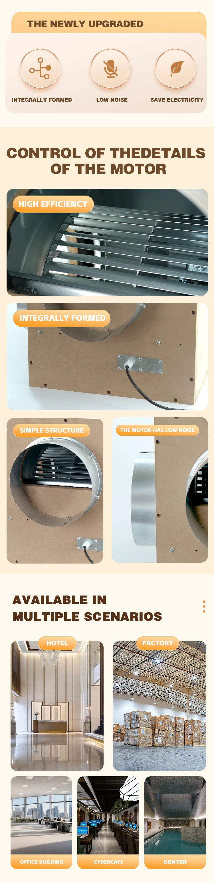Indoor Ventilator, MDF, Centrifugal, Inline, 1500m3/h - detail 4